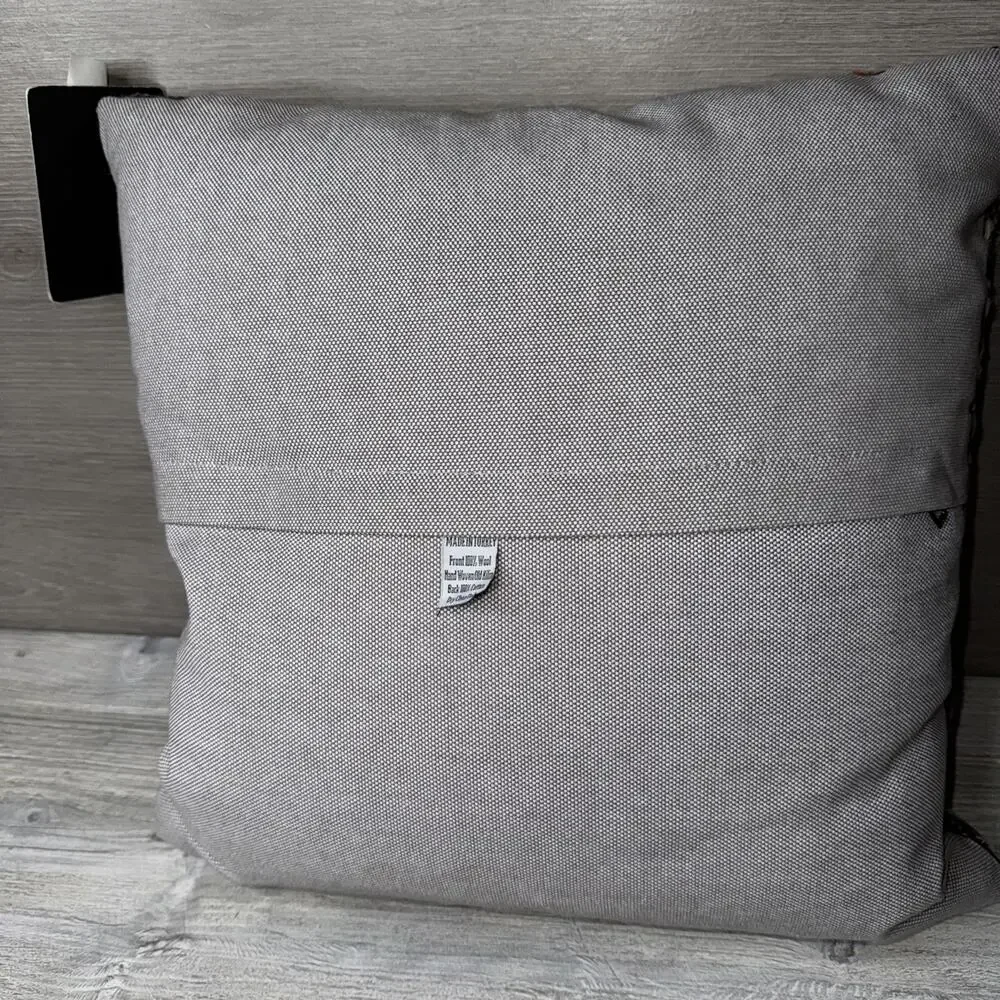 LOLOI “15 X 15” Throw Pillow Chunky Wool And Cotton Turkey